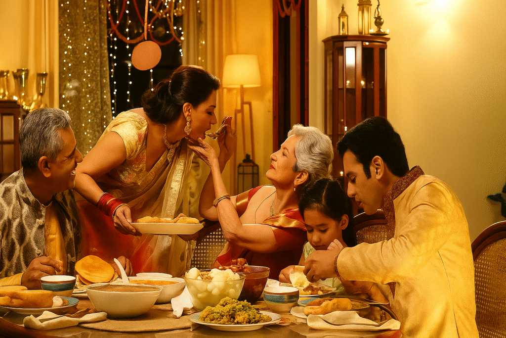 Family Celebration in Festive Setting